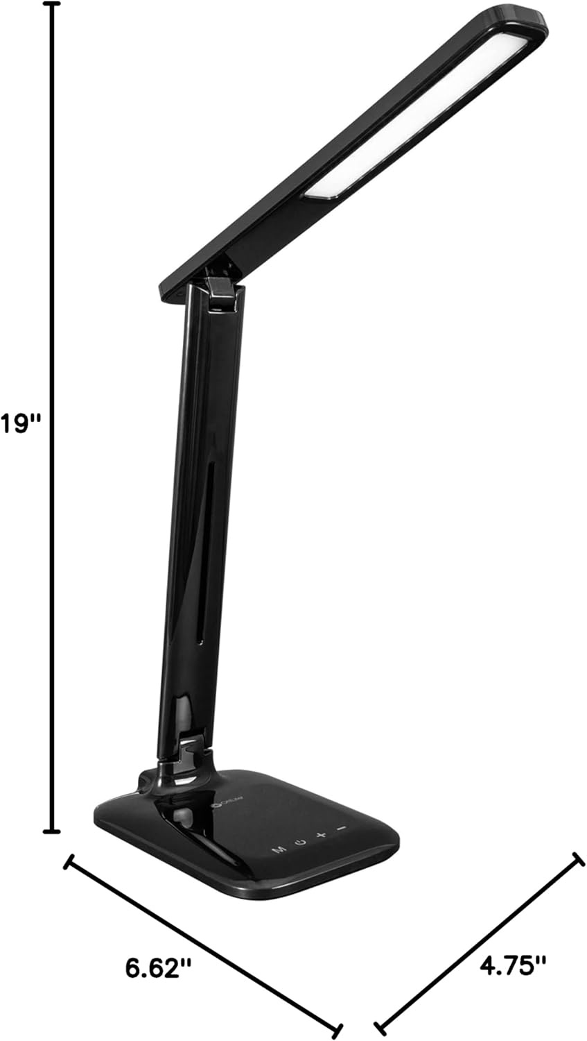 image:imageOttLite 13W Slimline Desk Lamp Home Office Bedroom or Reading WhiteBlack LED