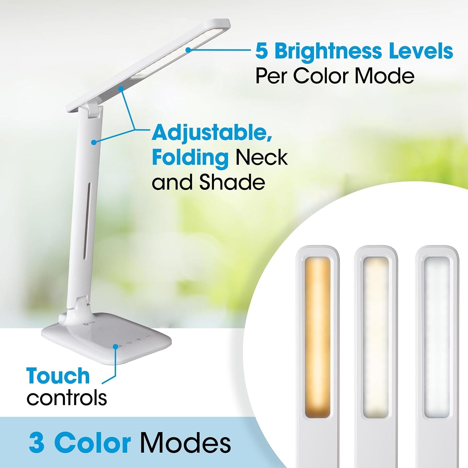 image:imageOttLite 13W Slimline Desk Lamp Home Office Bedroom or Reading WhiteWhite LED