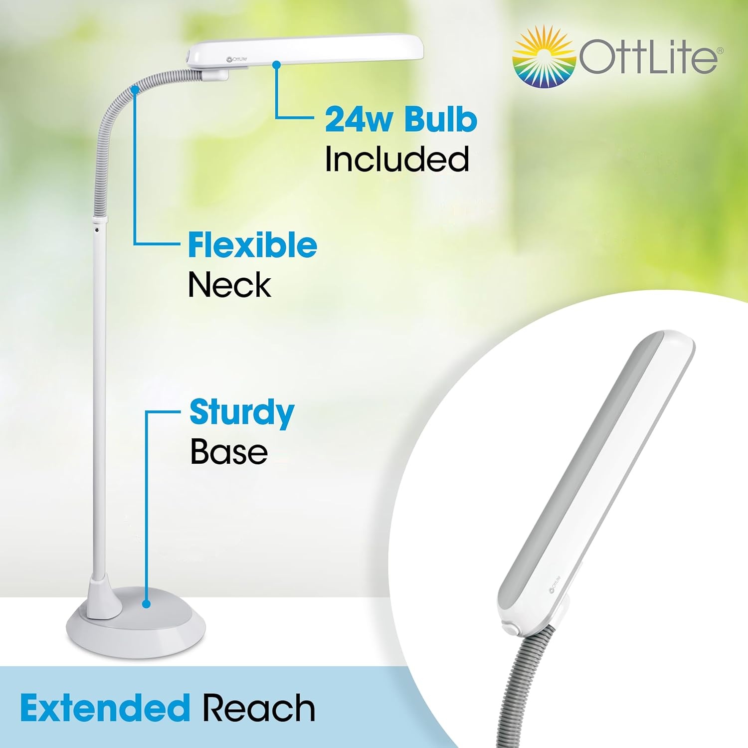 image:imageOttLite 24 Watt Floor Lamp with Flexible Neck