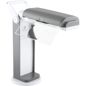 OttLite 13 Watt Magnifier Task Lamp with 2X Magnification and Swivel Base, Dark Blue(Dark Gray)